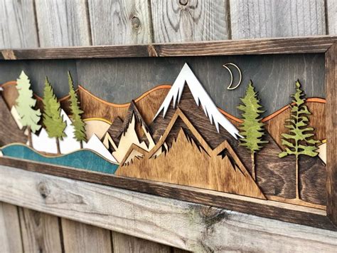 Wood Wall Art / Nursery Decor / Office Decor / Wood Art / Reclaimed Wood / Mountain Sign ...