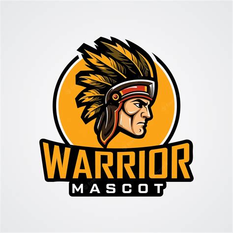 Premium Vector | Warrior Mascot Logo Design Warrior Vector Illustration