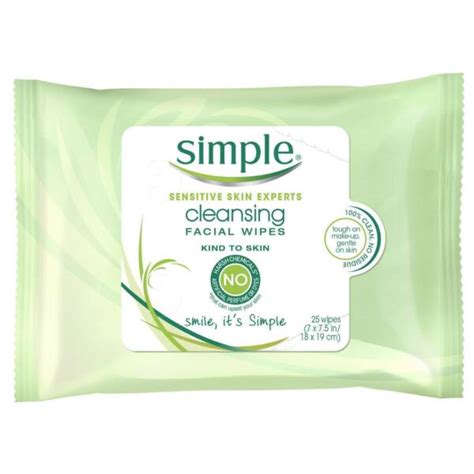 Simple Sensitive Skin Experts Cleansing Facial Wipes 25ct for sale ...