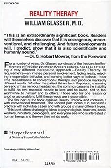 Reality Therapy: A New Approach to Psychiatry (Colophon Books): William, M.D. Glasser ...