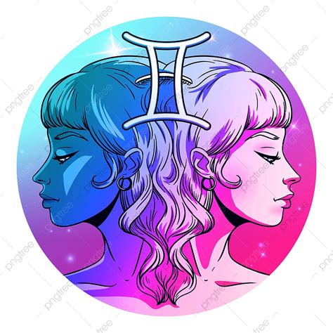 Zodiac Signs Gemini Vector Hd PNG Images, Gemini Zodiac Sign Artwork, Horoscope, Colorful, Art ...