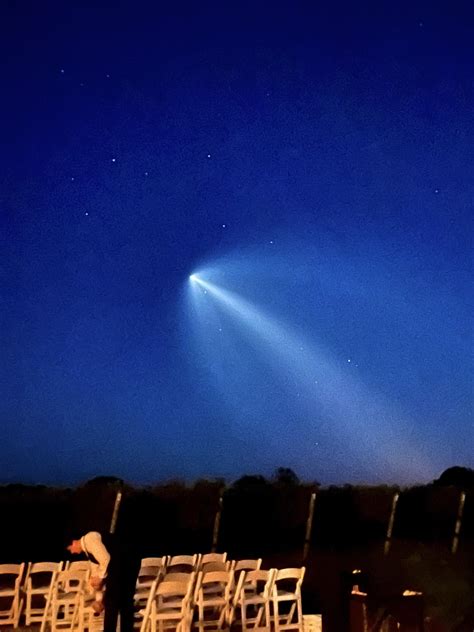 SpaceX launch out of Cape Canaveral, FL as seen from New York : r/pics