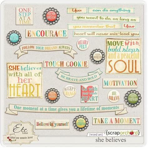 She Believes Word Art | Word art, Scrapbook printables, Words