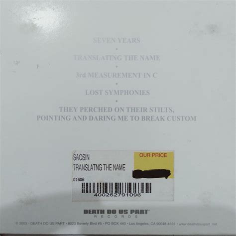 CD EP SAOSIN TRANSLATING THE NAME on Carousell