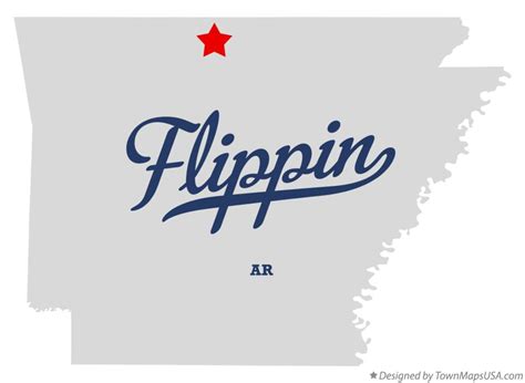 Map of Flippin, AR, Arkansas