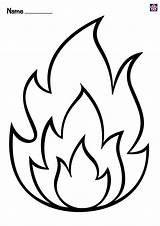 Flame Coloring Page sketch template