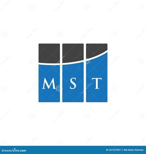 MST Letter Logo Design on WHITE Background. MST Creative Initials Letter Logo Concept Stock ...