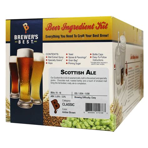 SCOTTISH ALE Brewer's Best 5 Gallon Home Brew Beer Ingredient Kit ...