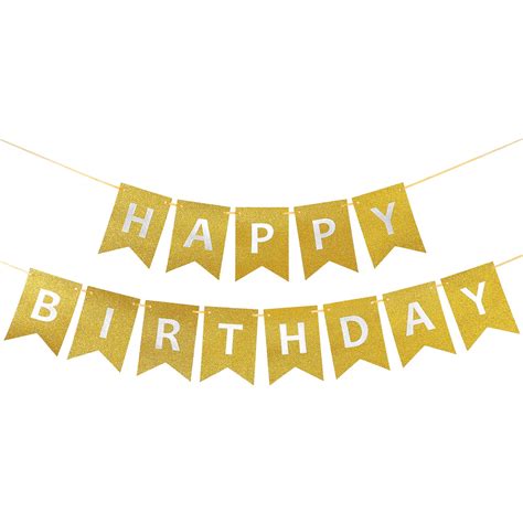 Buy Happy Birthday Banner with Shiny Letters Glitter Happy Birthday ...