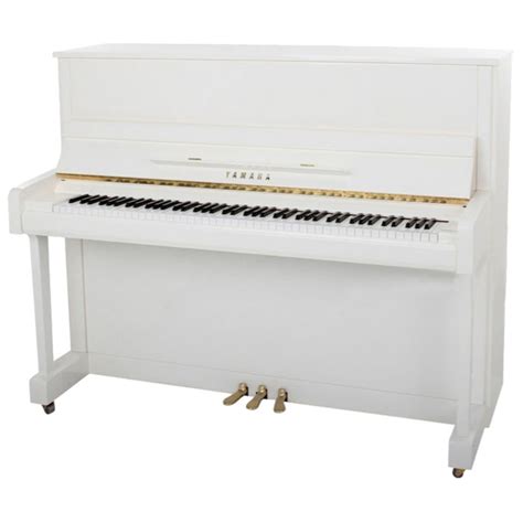 Yamaha B2 Upright Acoustic Piano, Polished White at Gear4music