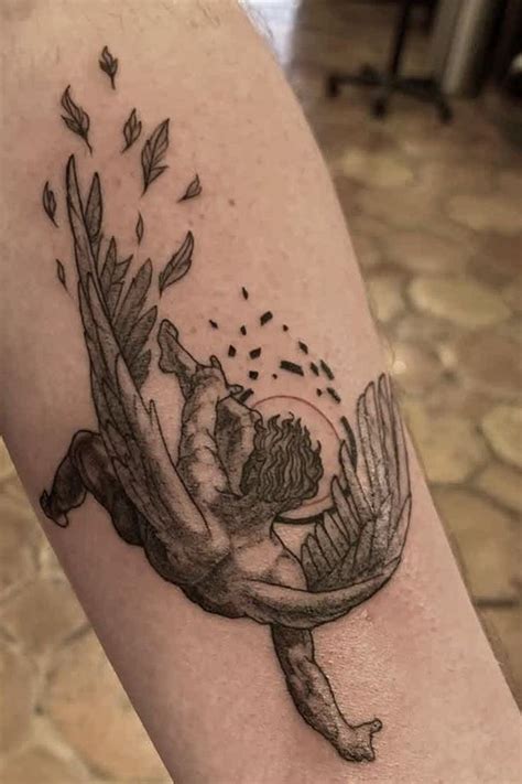 20 Lovely Light & Disturbingly Dark Angel Tattoos | Dövme fikirleri, Dövme, Klasik dövmeler