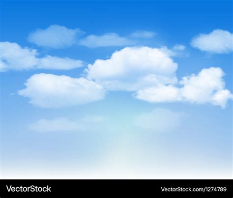 Blue sky with clouds Royalty Free Vector Image