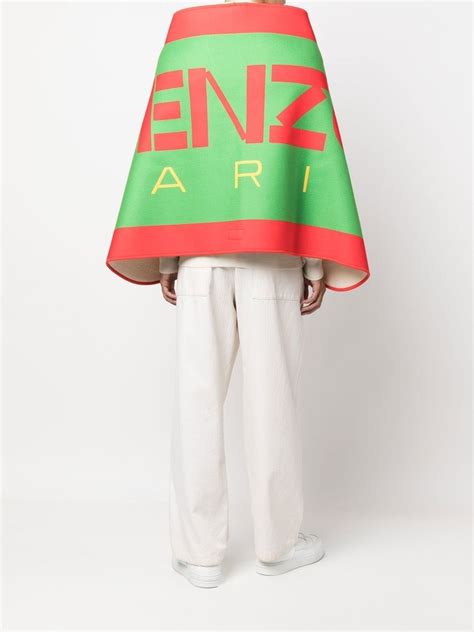 Kenzo logo印花细节围巾 - Farfetch