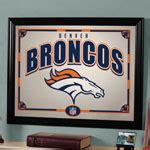 Denver Broncos NFL Framed Glass Mirror