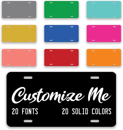 Amazon.com: Custom License Plate for Front of Car | Custom Personalized ...