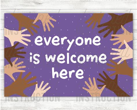 Everyone is Welcome Here Poster Bundle: Classroom Posters - Etsy