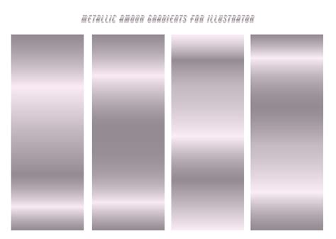 Bright Metallic Silver Gradients Set - Download Free Vectors, Clipart Graphics & Vector Art