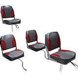 DeckMate Bass Boat Seat Package (8) – Charcoal Gray & Red – Boat Part Deals – Boat Parts at ...