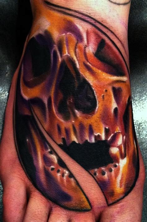 Realistic color skull tattoo Brent Olson Art Junkies by Brent Olson ...