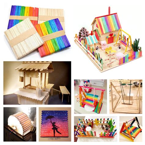 Wooden Popsicle Stick Ice Cream Sticks Arts & Crafts | Shopee Philippines