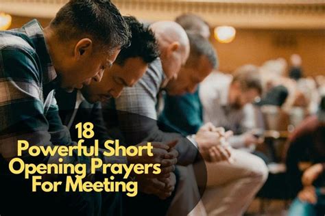 18 Powerful Short Opening Prayers For Meeting