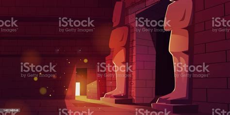 Egypt Temple Or Pyramid Interior Game Tomb Room Stock Illustration - Download Image Now ...