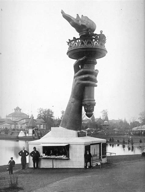 Colossal Hand and Torch of the Statue of Liberty, on Display at the 1876 Centennial Exhibition ...