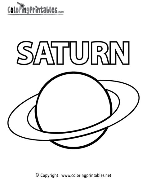 Saturn Coloring Page - A Free Science Coloring Printable