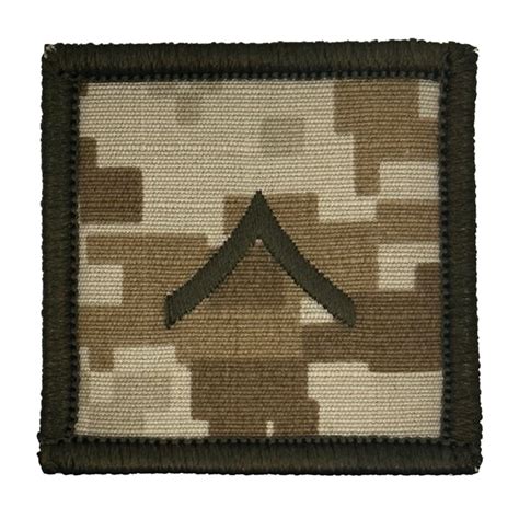 USMC Rank Insignia - 2x2 Patch