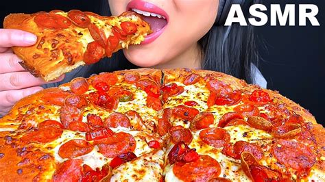 ASMR PIZZA HUT SPICY LOVERS PIZZA MUKBANG Eating Sounds (EATING SHOW) ASMR Phan - YouTube