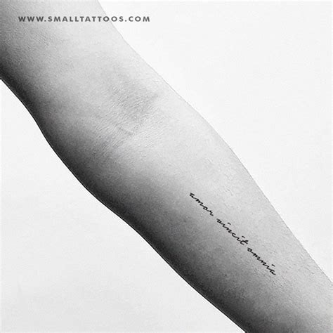 Amor Vincit Omnia Temporary Tattoo (Set of 3) – Small Tattoos