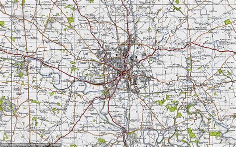 Historic Ordnance Survey Map of Darlington, 1947