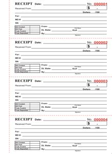 Carbonless Receipt Books Printing | Carbon Copy Receipt Books | EzeePrinting