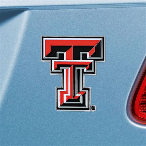 Texas Tech University Chrome Emblem - Auto Accessories