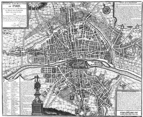 This Paris map, which itself dates to the early 18th century, shows how ...