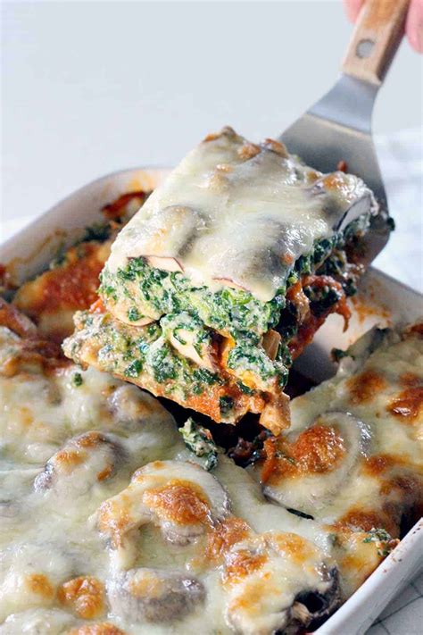 Spinach and Mushroom Vegetarian Lasagna