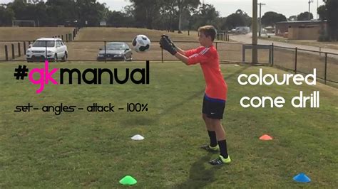 Goalkeeper Training: Coloured Cones Footwork Drill: gkmanual - YouTube