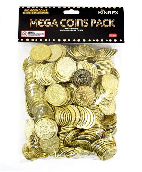 Buy KINREX Plastic Gold Coins – St Patricks Day Realistic Bulk Prop ...