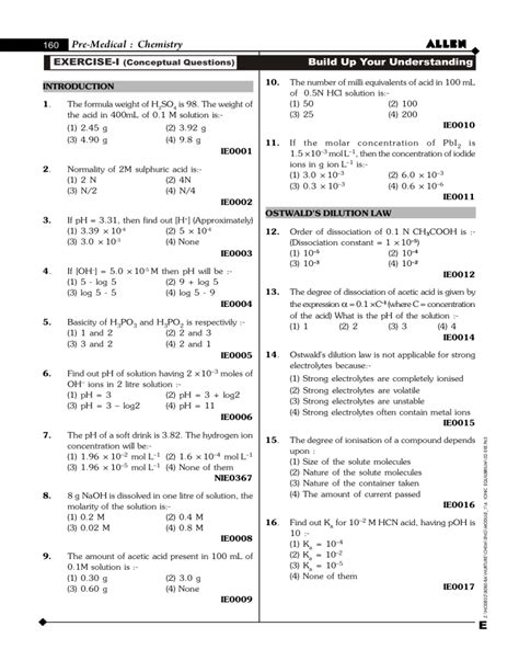 Ionic Equilibrium exercise