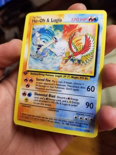 1/100 Limited Edition Lenticular Ho-Oh & Lugia Custom Orica Pokemon ...