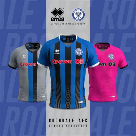 New Rochdale AFC kits by Errea for 2019/20 season launched!