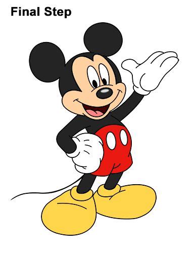 How to draw mickey mouse full body – Artofit