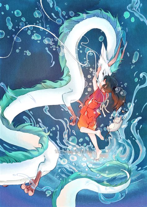 Chihiro and Haku - Spirited Away Fan Art (38899497) - Fanpop