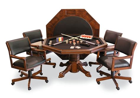 Amazon.com: Fairview Game Rooms 3-in-1 Combination Game & Dining Table Set with 4 rocker-swivel ...