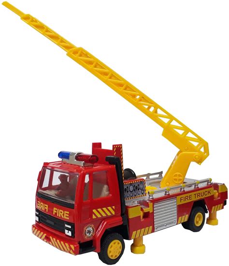 Buy Fire Ladder Truck Miniature Automobile toy (Pull Back Action) Contents may vary from ...