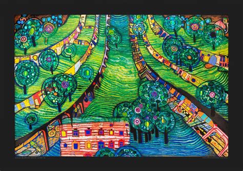 GREEN TOWN | Hundertwasser art, Architecture painting, Art prints