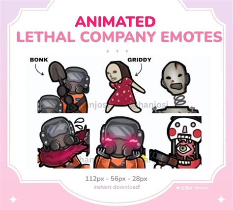 Lethal Company ANIMATED Emotes Set 2 Discord, Twitch, Streaming ...