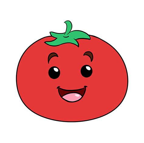 How to Draw a Tomato - Really Easy Drawing Tutorial