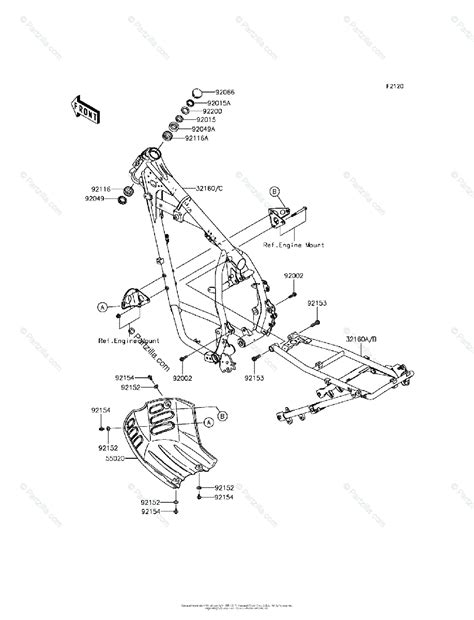 Kawasaki Motorcycle 2016 OEM Parts Diagram for FRAME | Partzilla.com