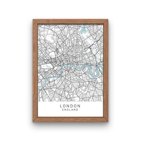 London Map Print London Poster London Wall Art London Map | Etsy